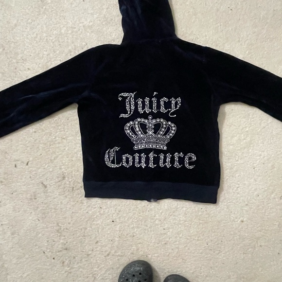 Y2K Navy Blue Velour Tracksuit - Picture 4 of 5
